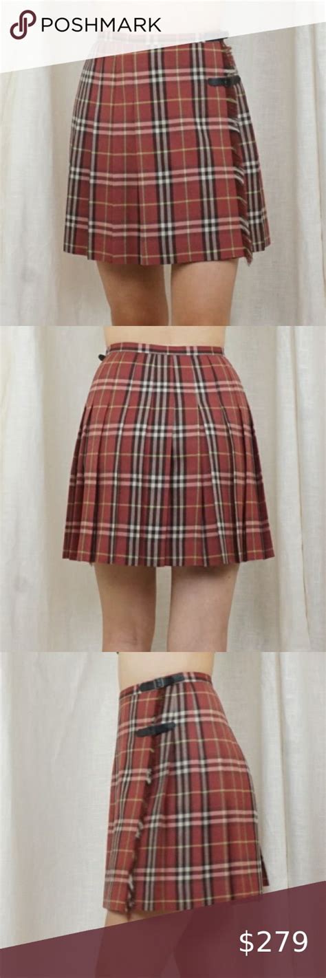 Burberry Check Wrap Mini Skirt With Fringe in Metallic 